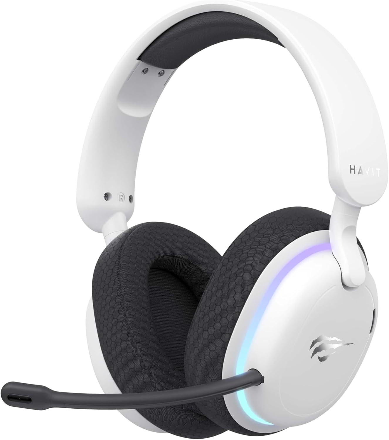 havit Fuxi-H7 Wireless Gaming Headset, 2.4GHz USB Wireless Gaming Headsets for PS5, PS4, PC, Bluetooth Over-Ear Headphones with Mic, 7.1 Surround Sound, 40+H Battery, RGB Light