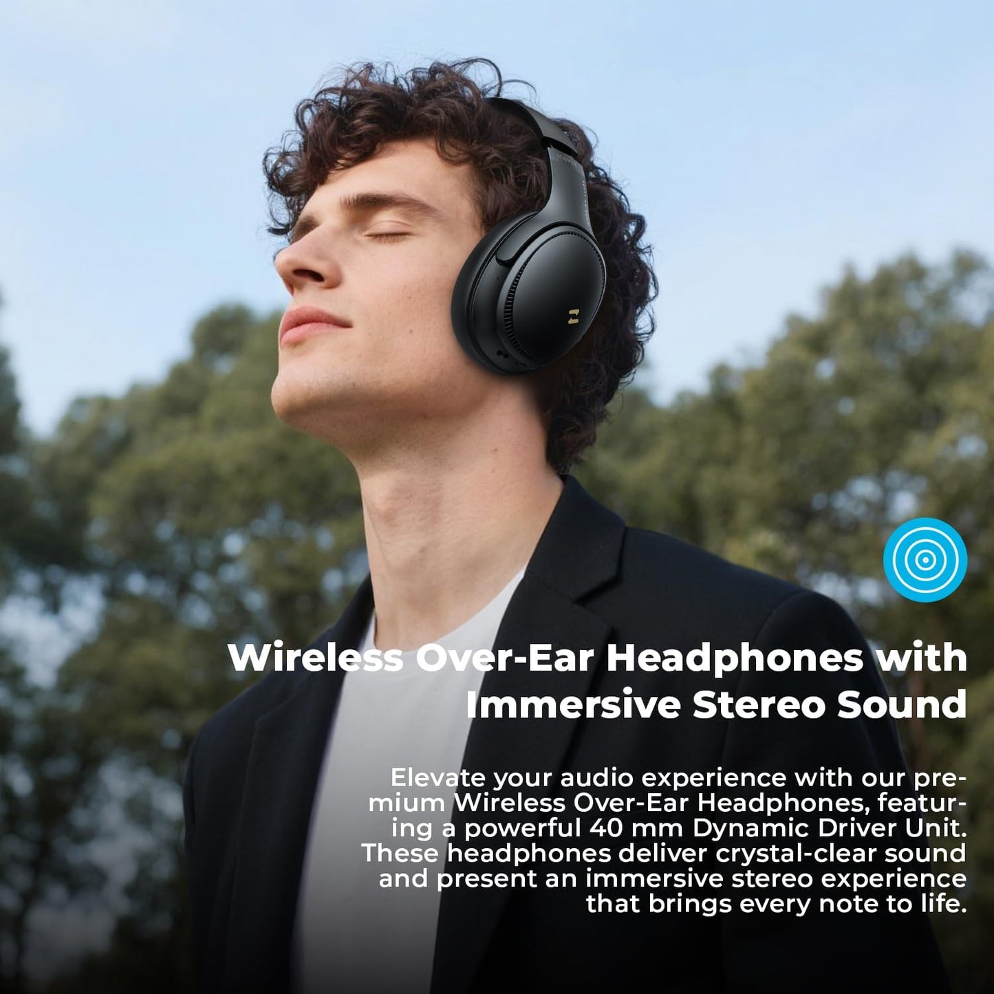 havit Active Noise Cancelling Headphones, Wireless Headphones Over Ear, Foldable Bluetooth 5.3 Over The Ear Headphone, 50H Playtime, HD Stereo Sound, Custom EQ via App for Travel, Office, Home