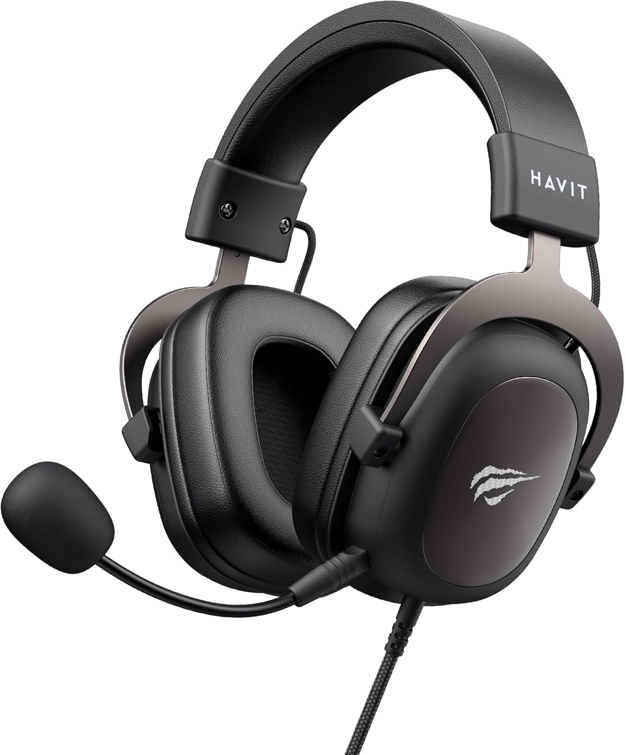 havit H2002d Gaming Headsets for PS4,PC, 50MM Drivers Surround Sound PS5 Headset with Mic Gaming Headphones with Mic Durable Aluminum Frame Valentines Gifts for Men